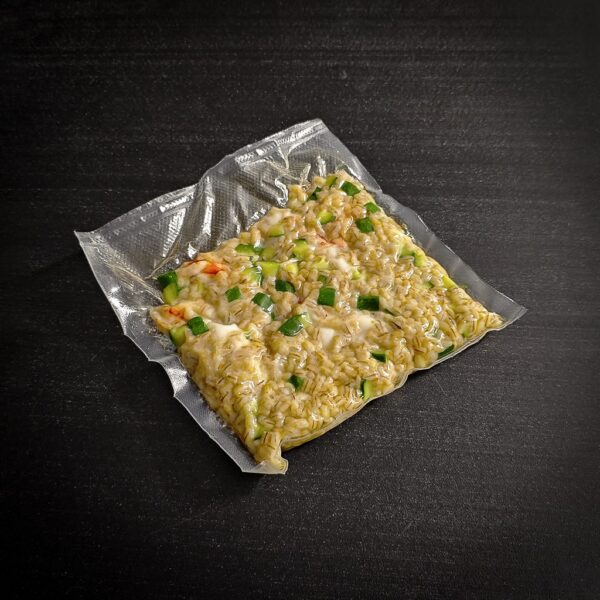 Orzo con gamberi zucchine e lime